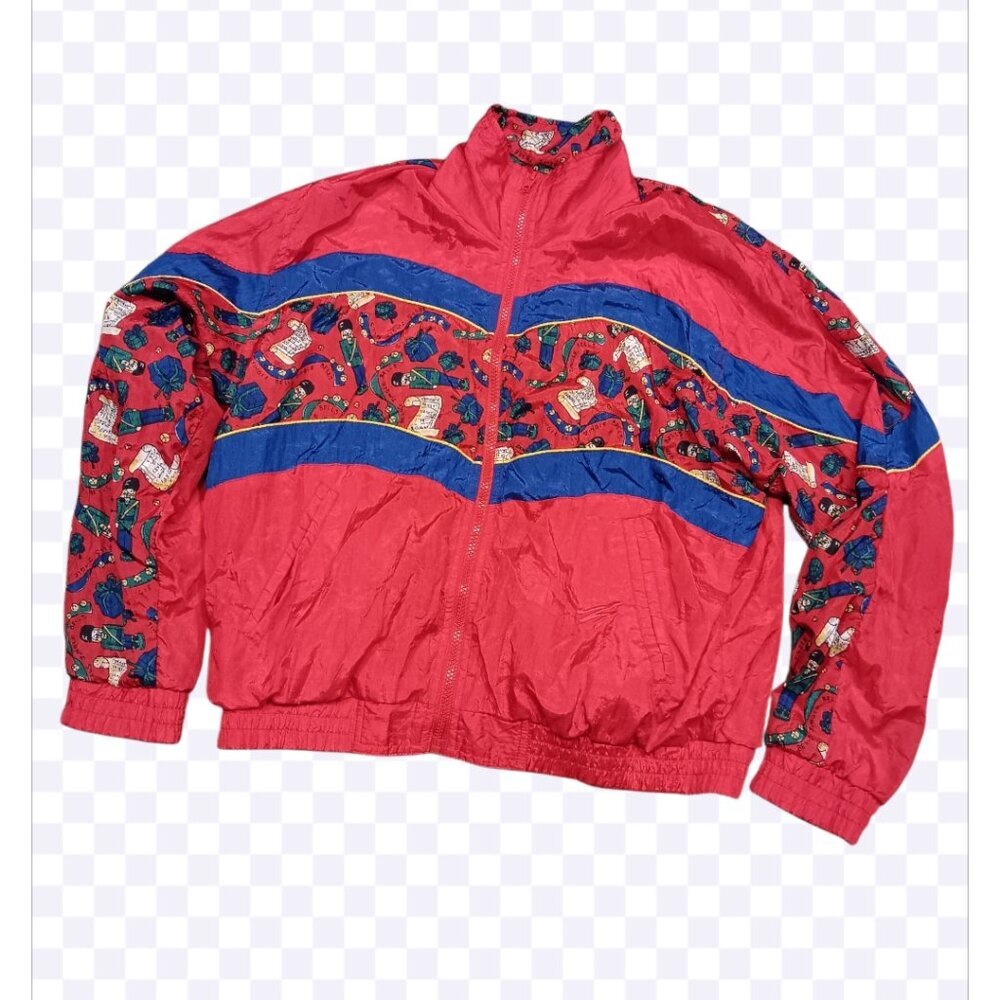 Vintage active elements christmas Jacket nylon sz… - image 1